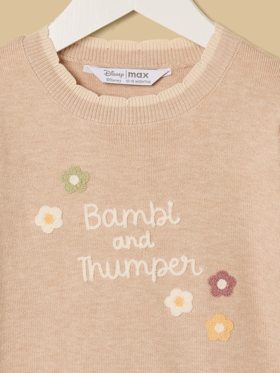 Bambi and Thumper Embroidered Sweater Dress with Stockings