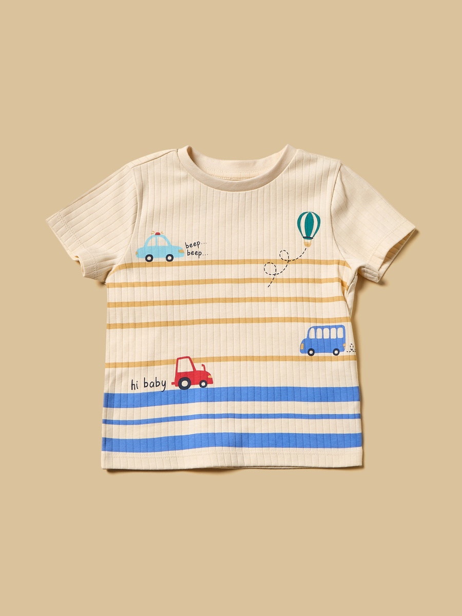 Pack of 2 - Vehicle Print Cotton Pyjama Set