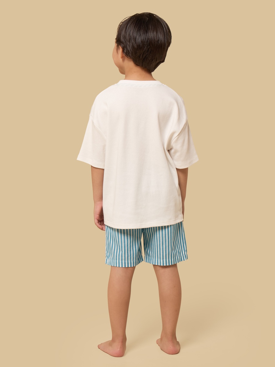 Printed Cotton Shorts Set