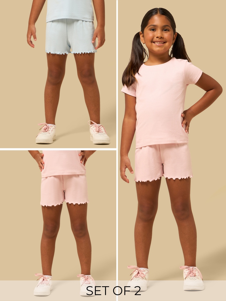 Pack of 2 - Ribbed Short Leggings