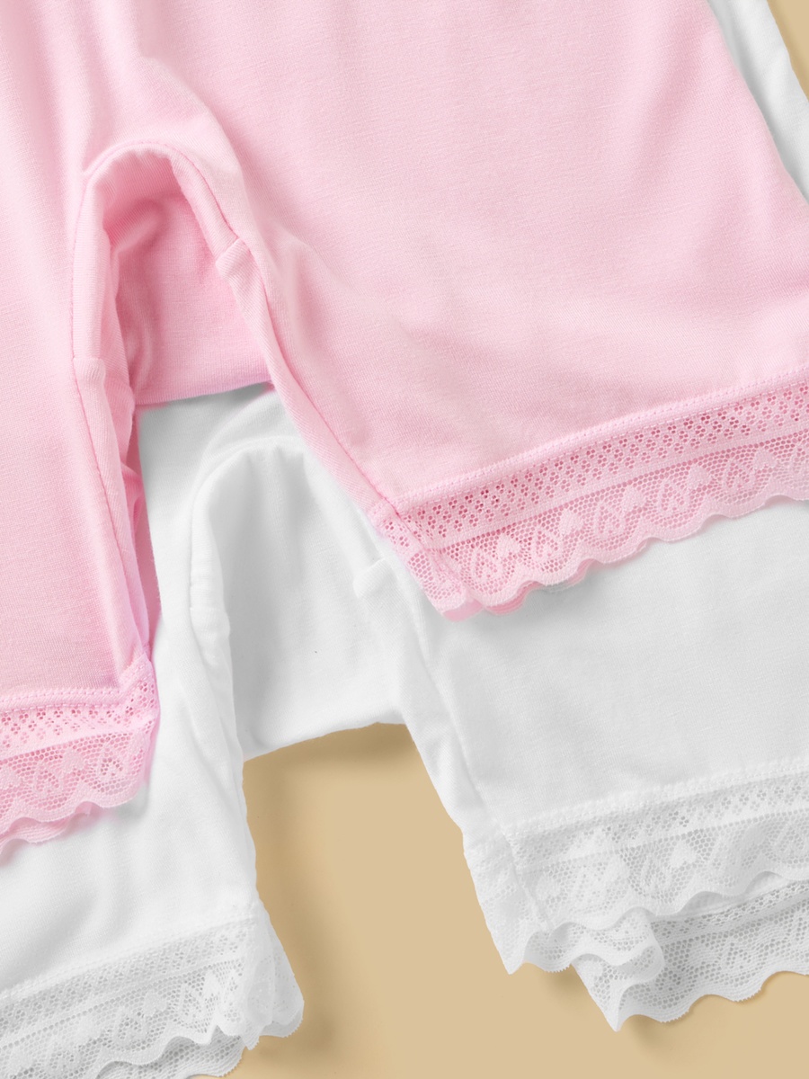 Pack of 2 - Lace Trim Short Leggings