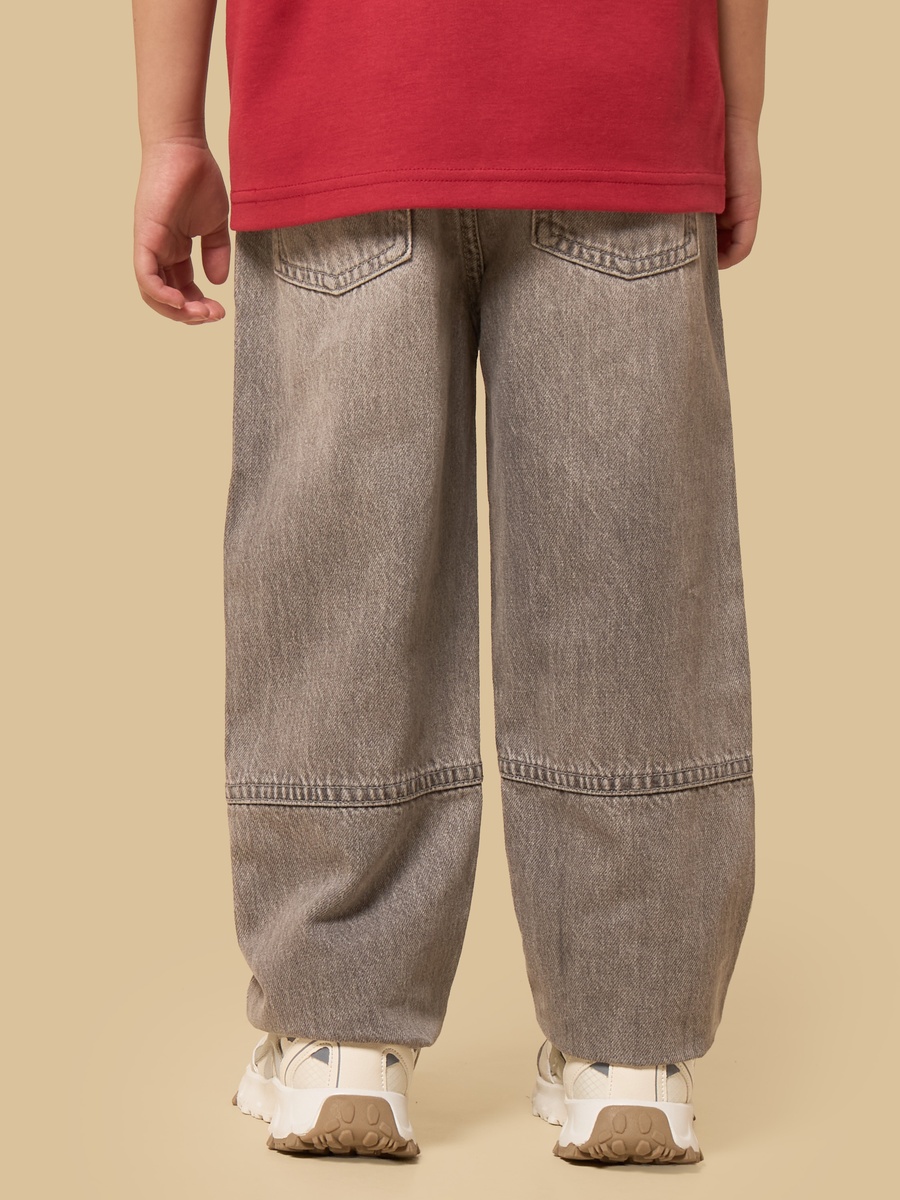 Balloon Fit Panelled Jeans