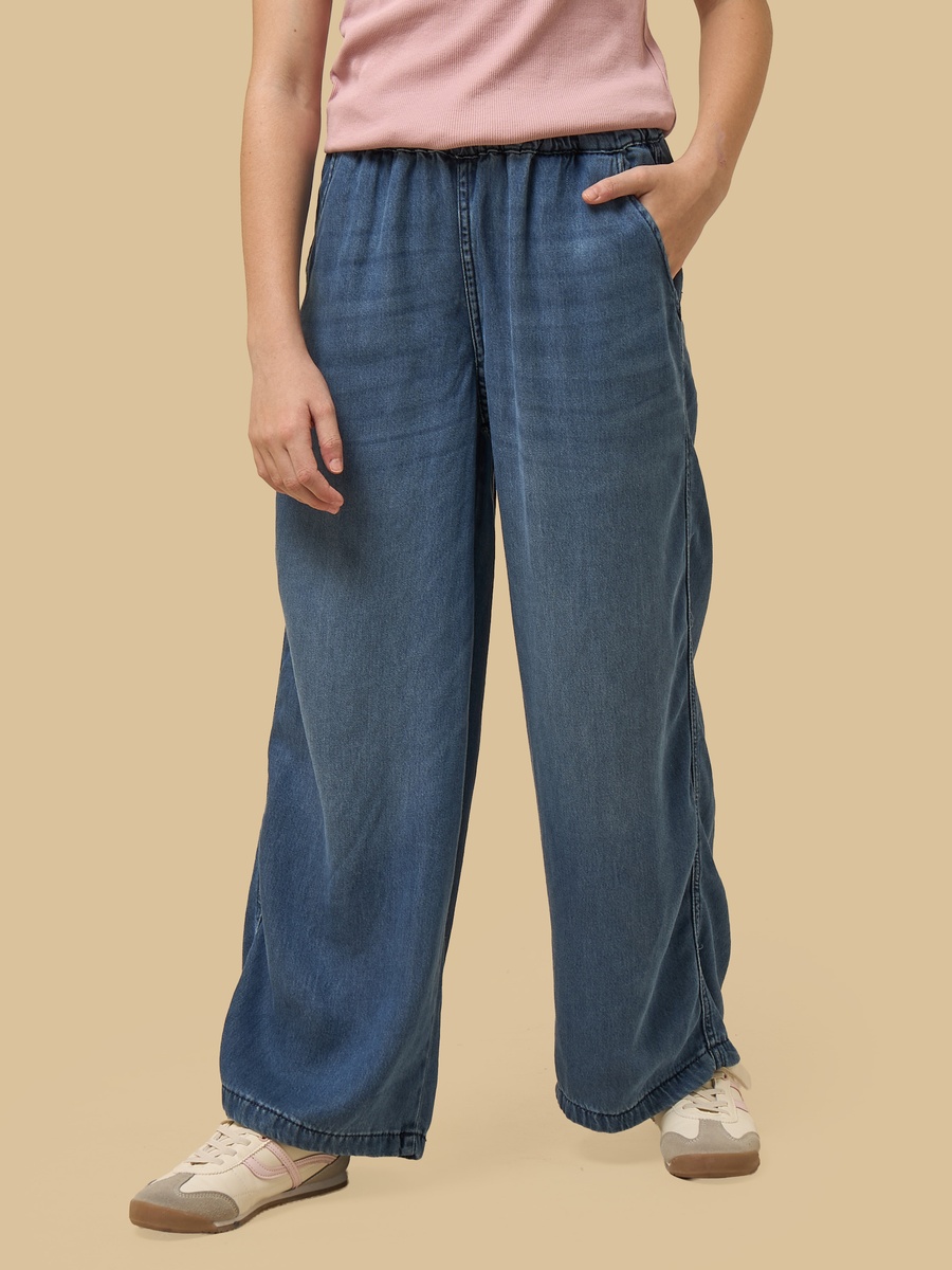 Fluid Wide Leg Jeans