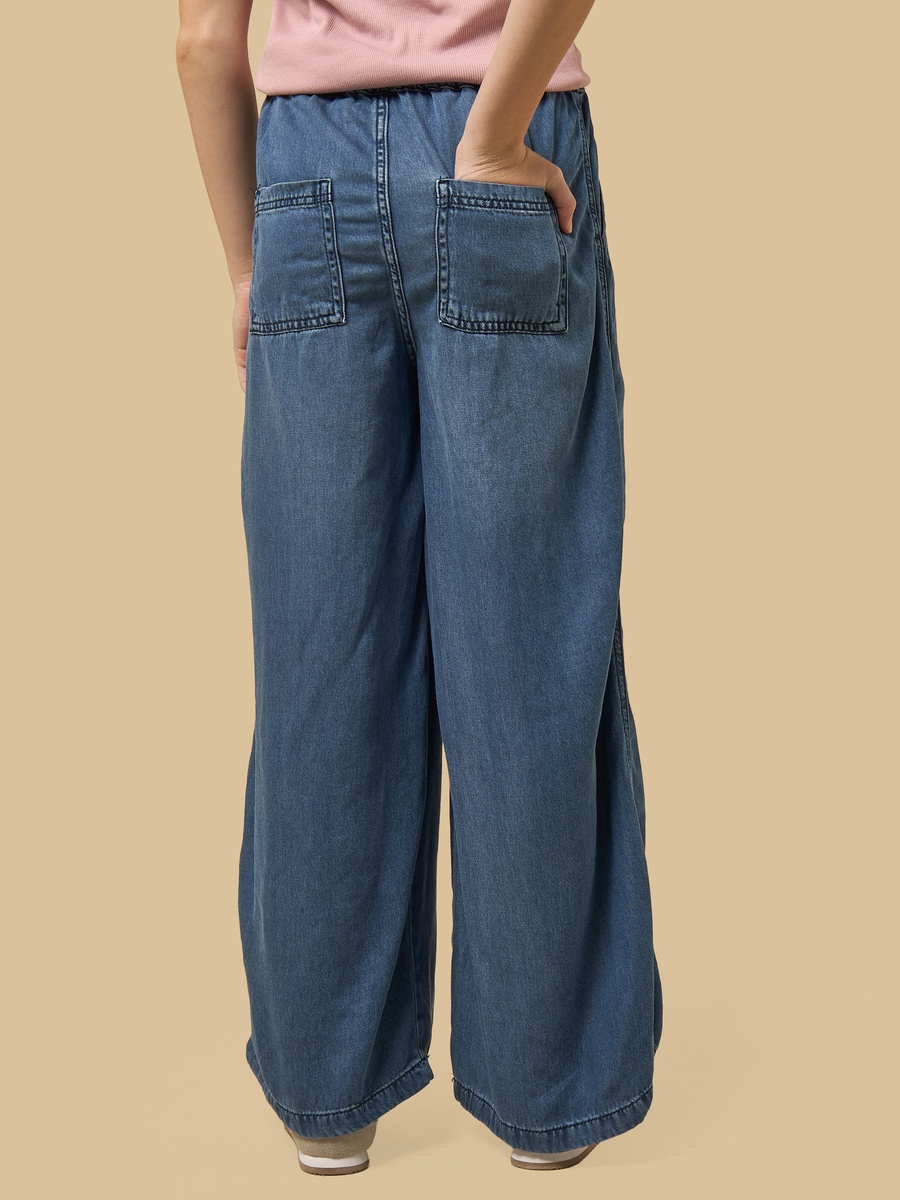 Fluid Wide Leg Jeans