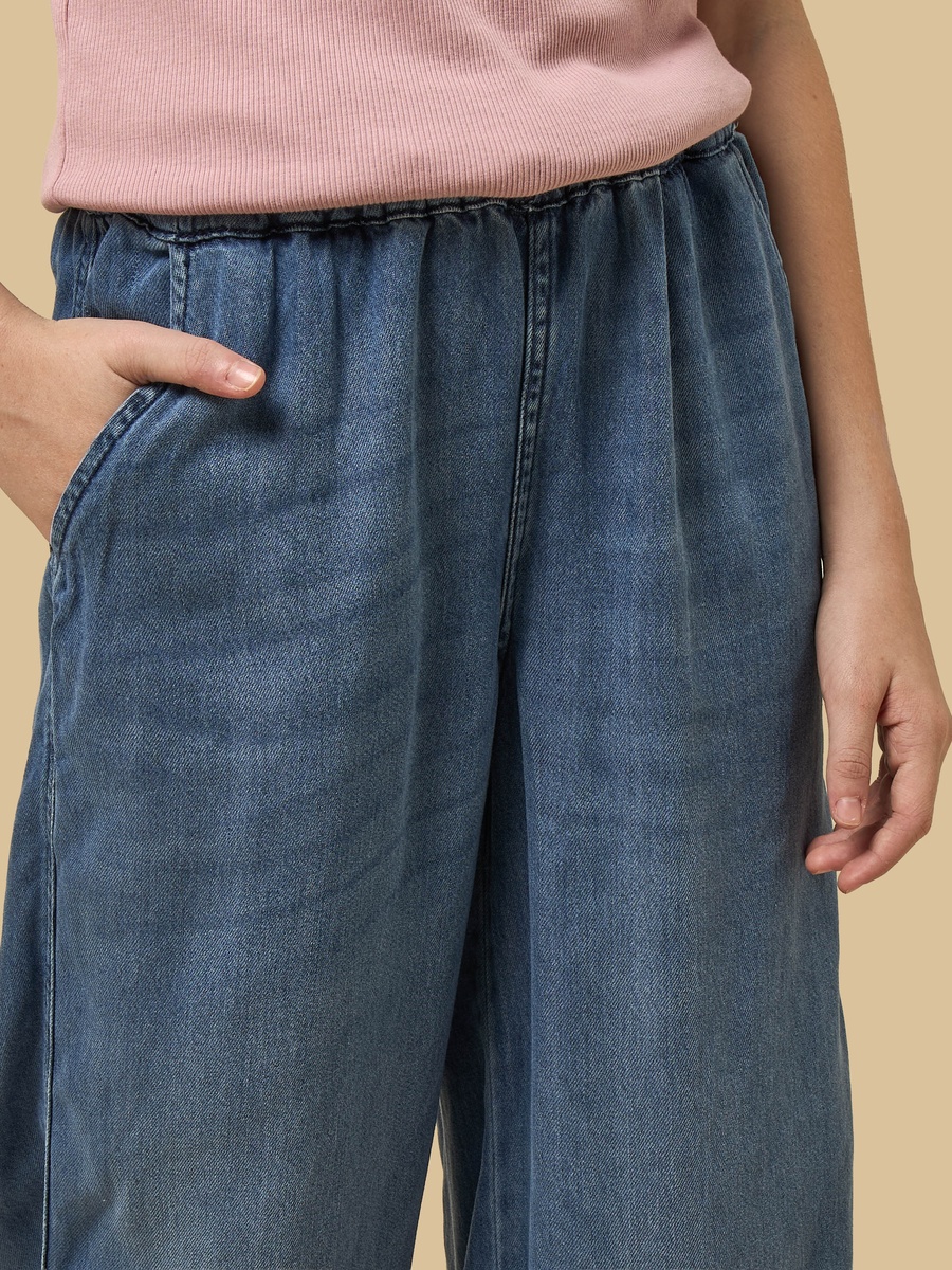 Fluid Wide Leg Jeans