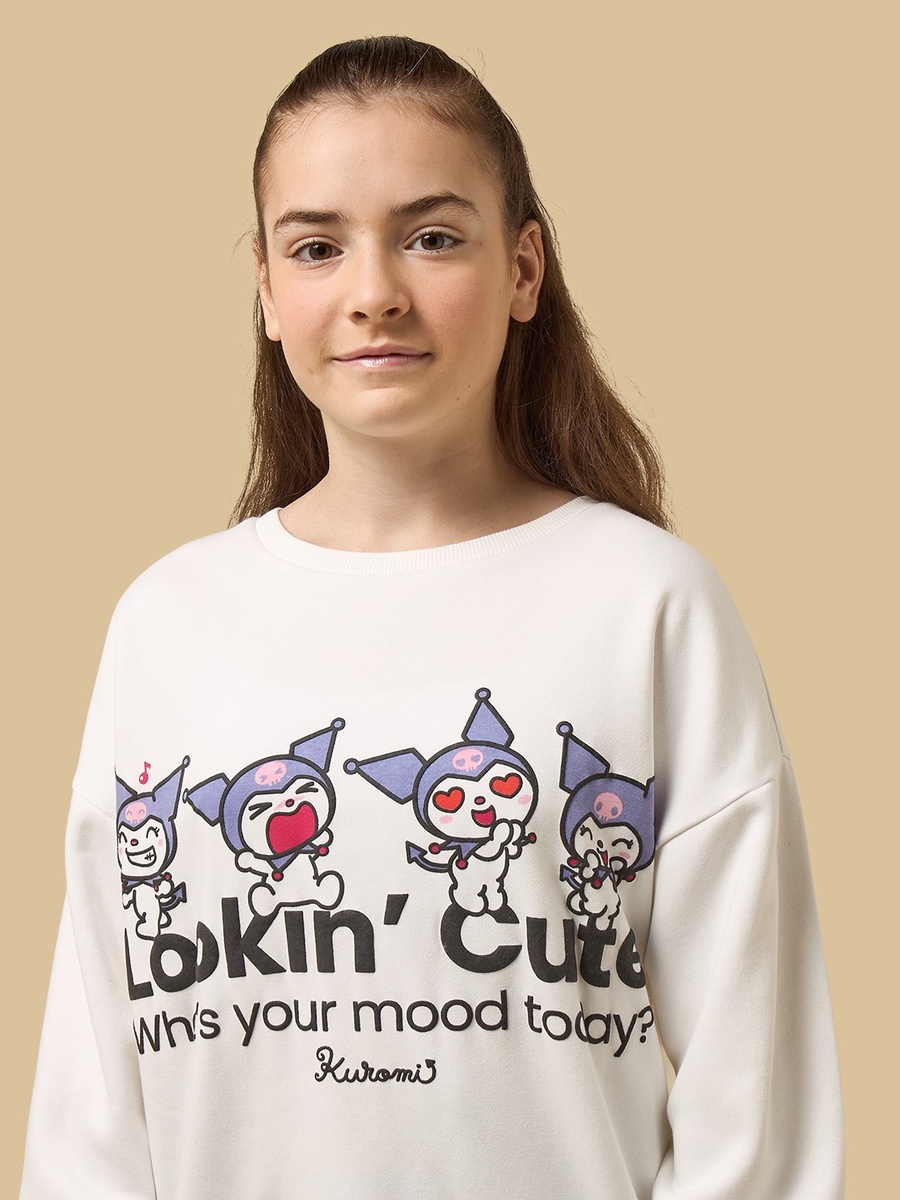 Kuromi Print Oversized Sweatshirt