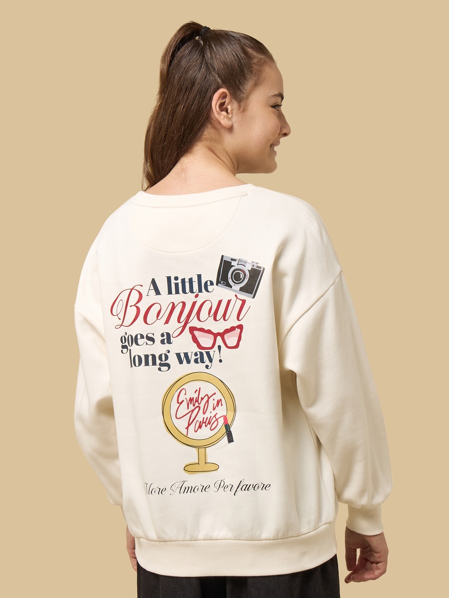 Emily in Paris Print Oversized Sweatshirt