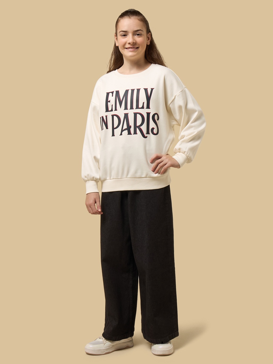 Emily in Paris Print Oversized Sweatshirt