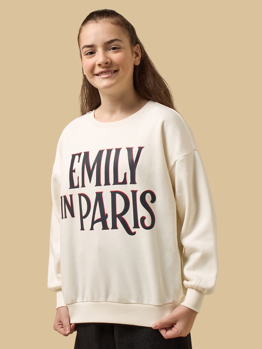 Emily in Paris Print Oversized Sweatshirt