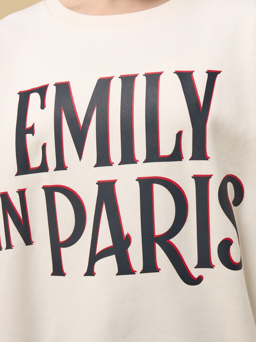 Emily in Paris Print Oversized Sweatshirt