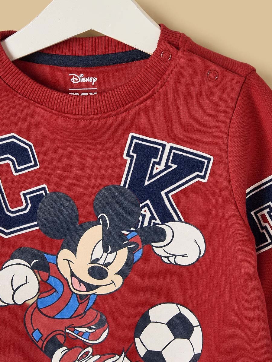 Mickey Mouse Print Sweatshirt