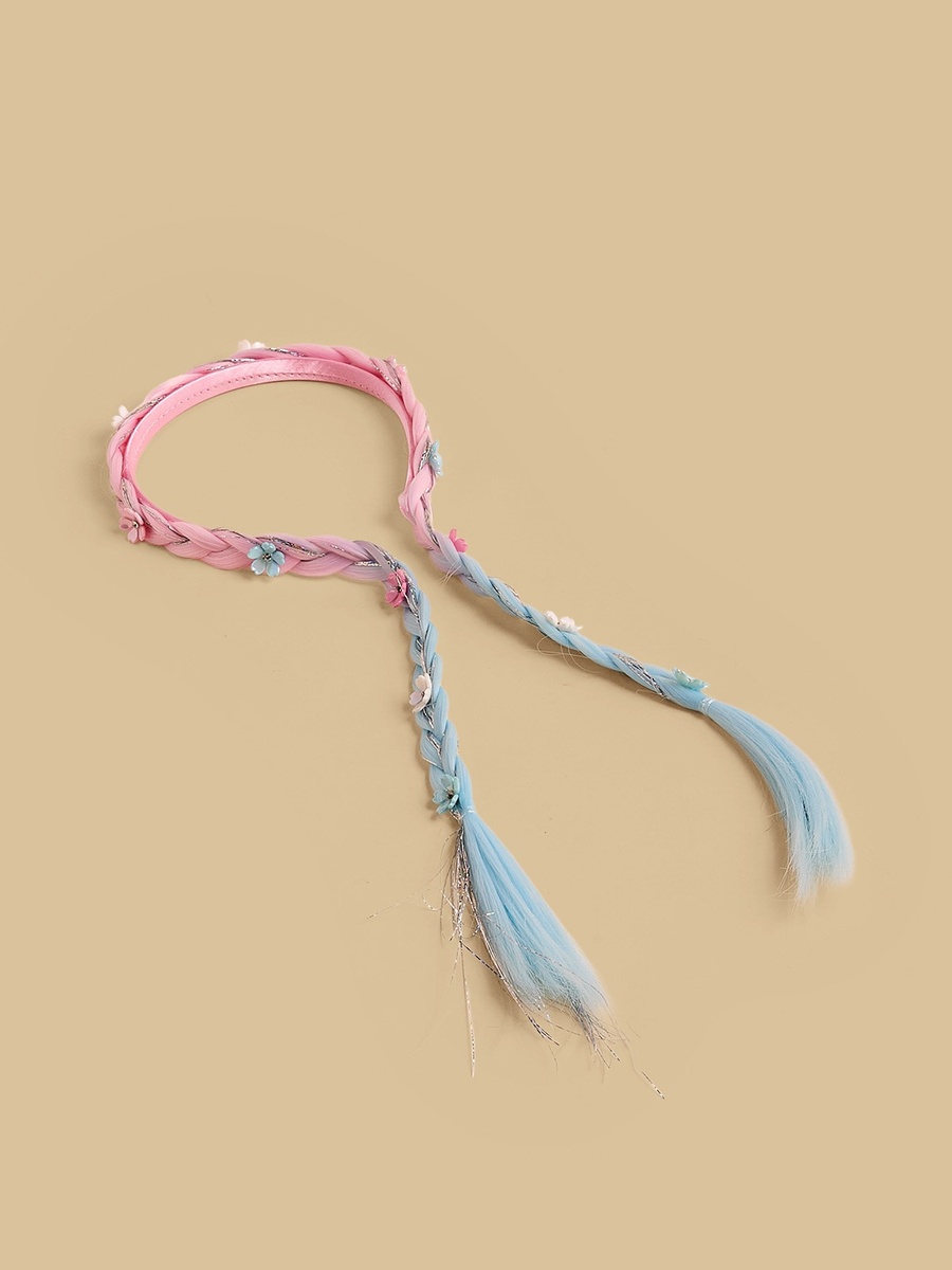 Braided Hairband with Floral Accents