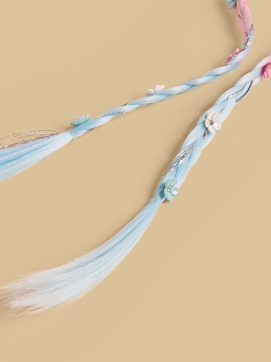 Braided Hairband with Floral Accents