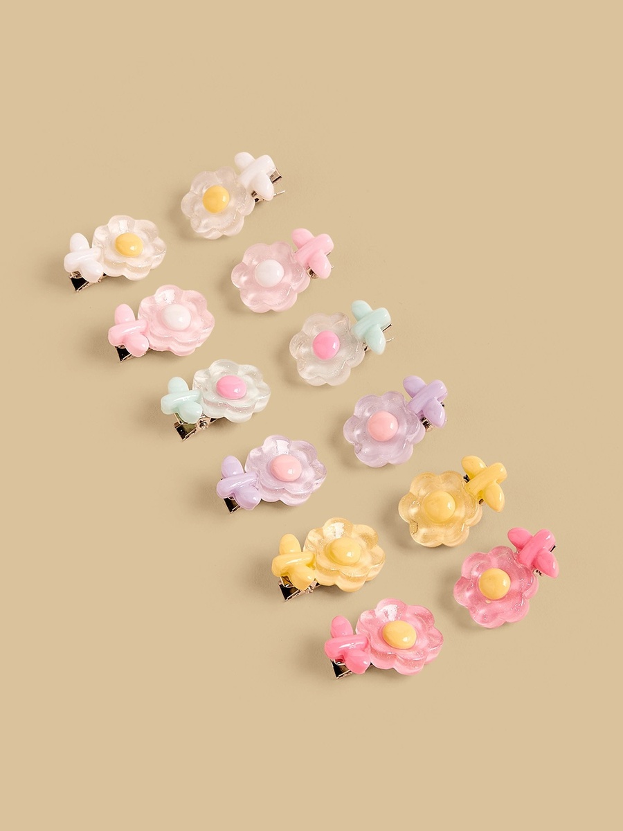 Pack of 12 - Floral Shaped Hair Clip