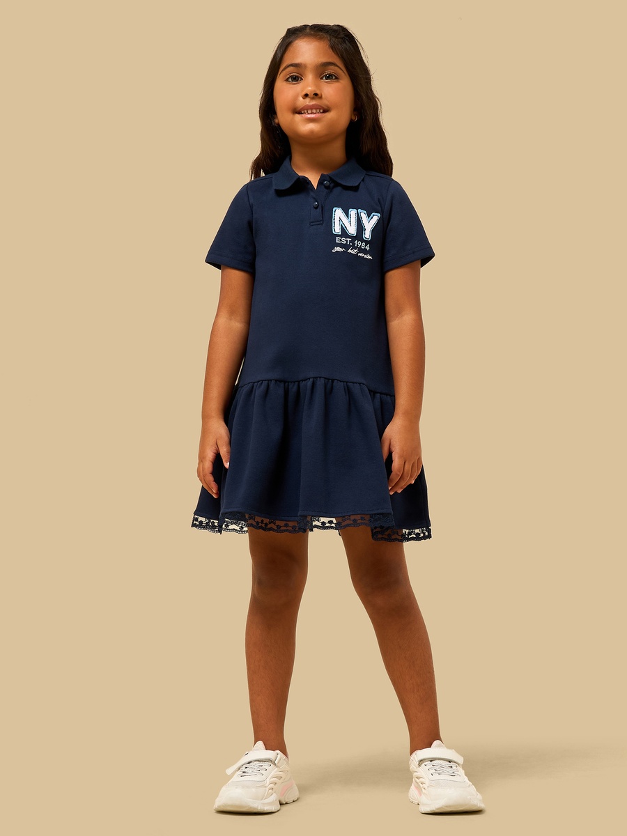 NY Embroidered Polo Dress