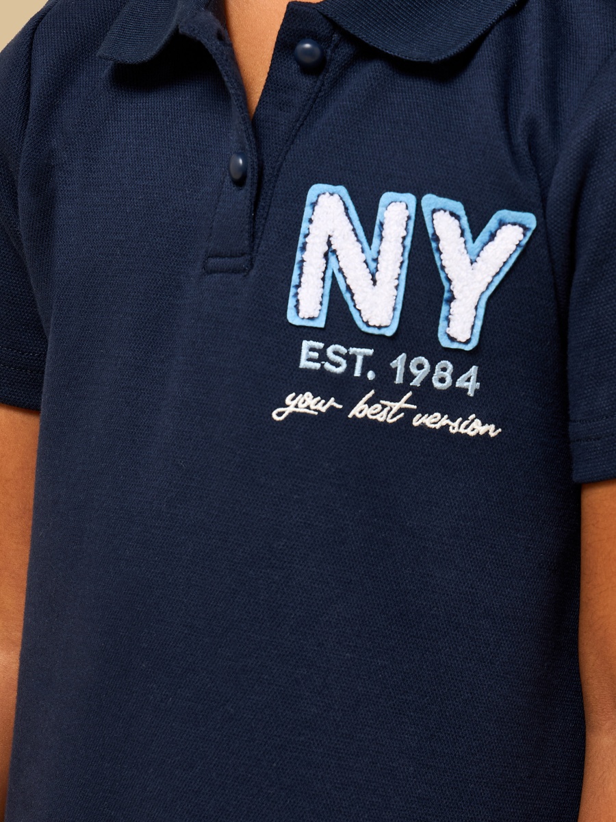 NY Embroidered Polo Dress