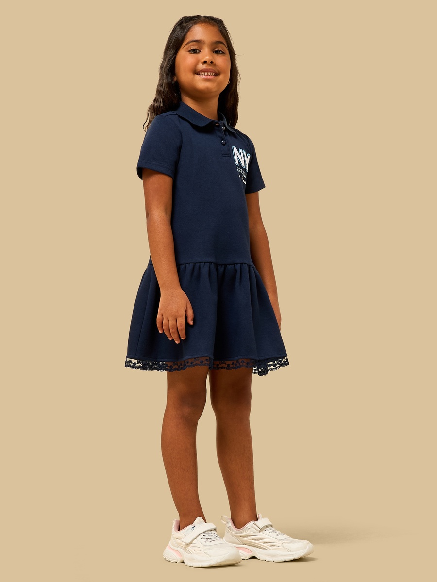 NY Embroidered Polo Dress