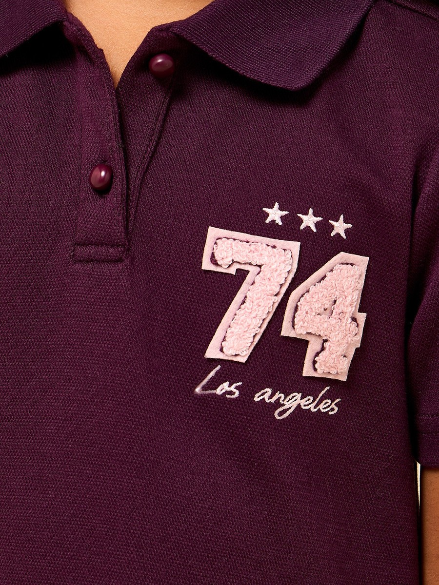 NY Embroidered Polo Dress
