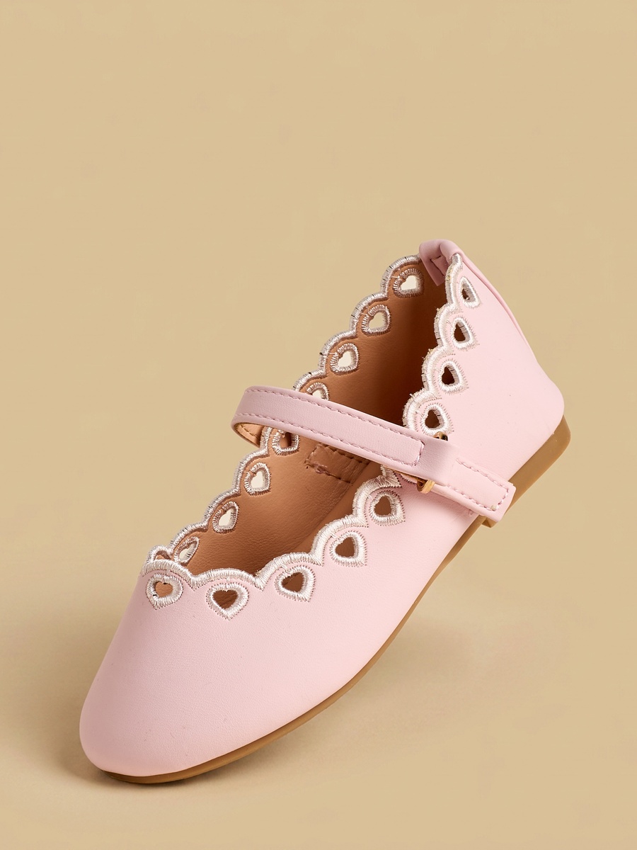 Heart Laser Cut Detail Ballerina Shoes