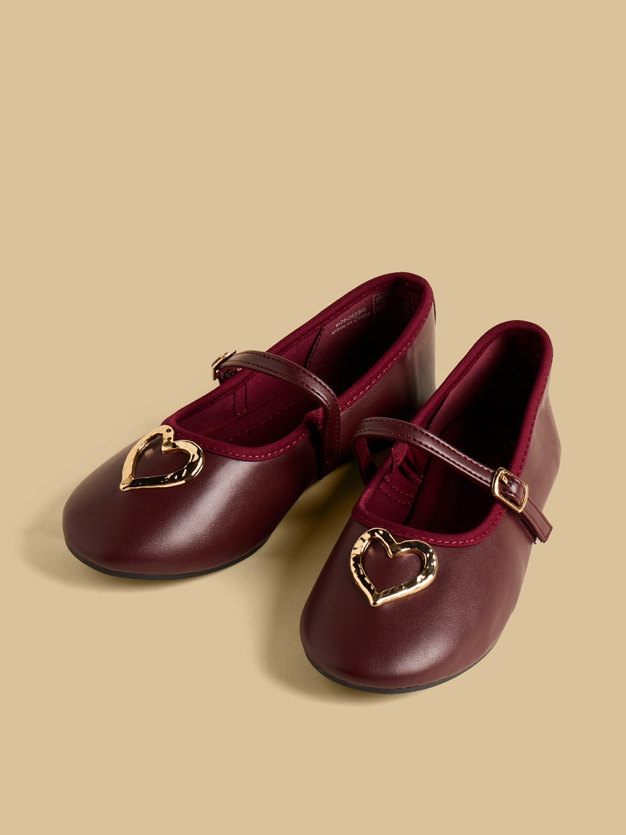 Heart Embellished Ballerina Shoes
