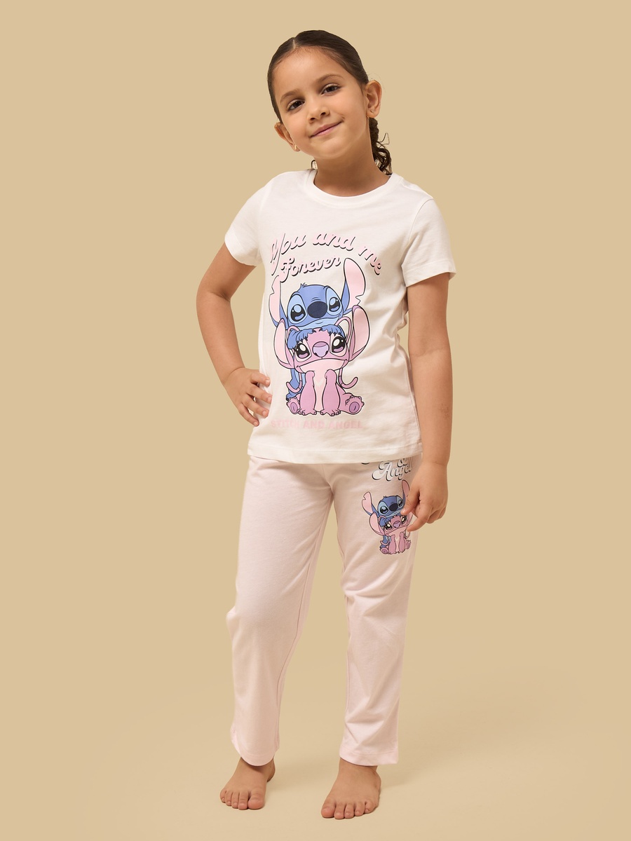 Pack of 2 - Stitch and Angel Print Pyjama Set