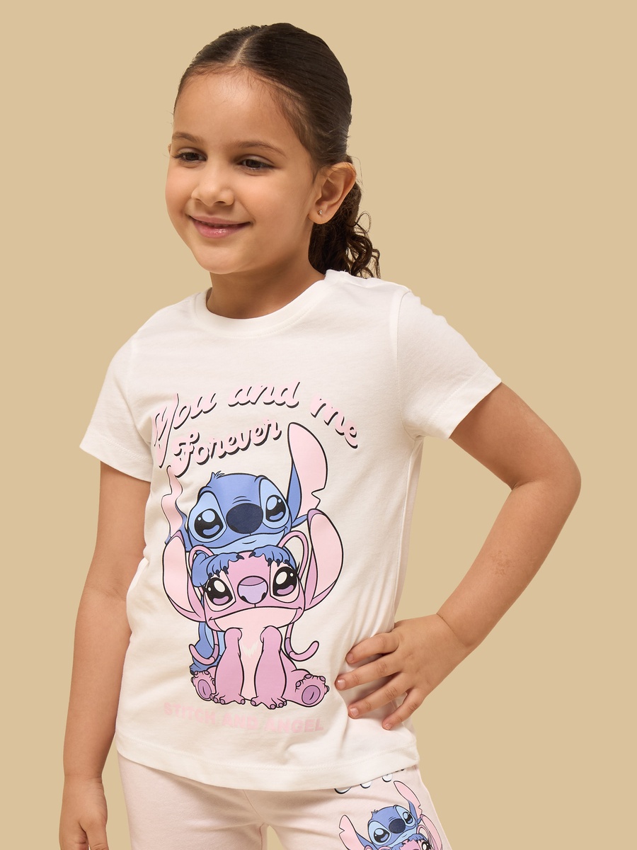 Pack of 2 - Stitch and Angel Print Pyjama Set