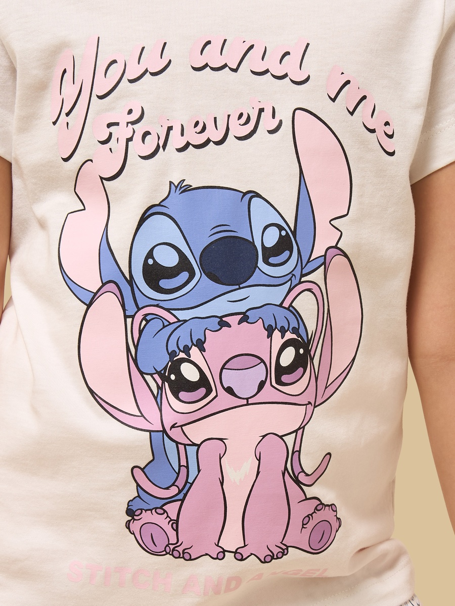 Pack of 2 - Stitch and Angel Print Pyjama Set