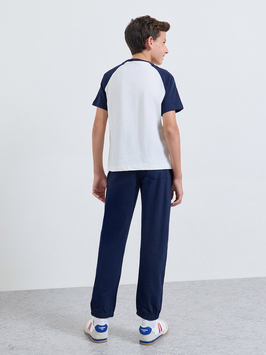 Teen Boys Graphic Raglan Sleeve T-Shirt and Joggers Set