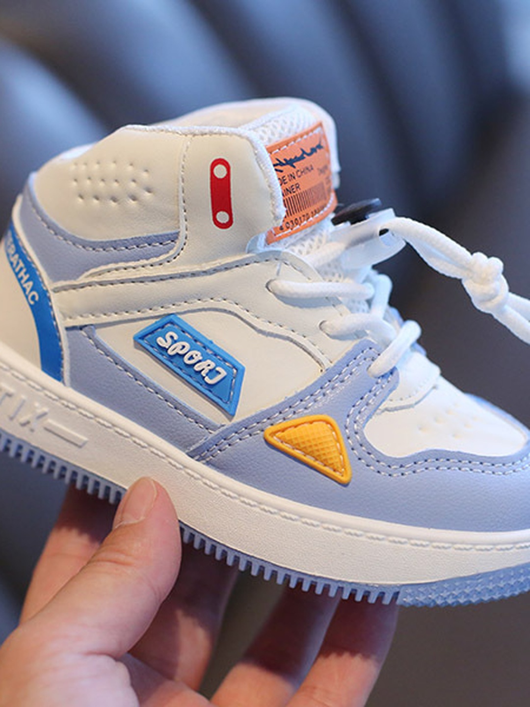 High-Top Lace-Up Sneakers