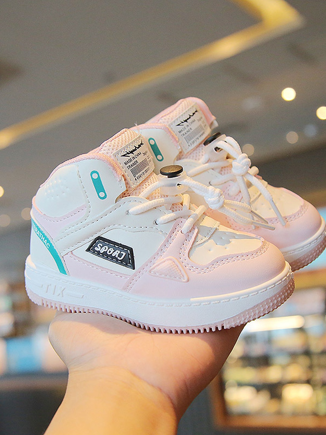 High-Top Lace-Up Sneakers