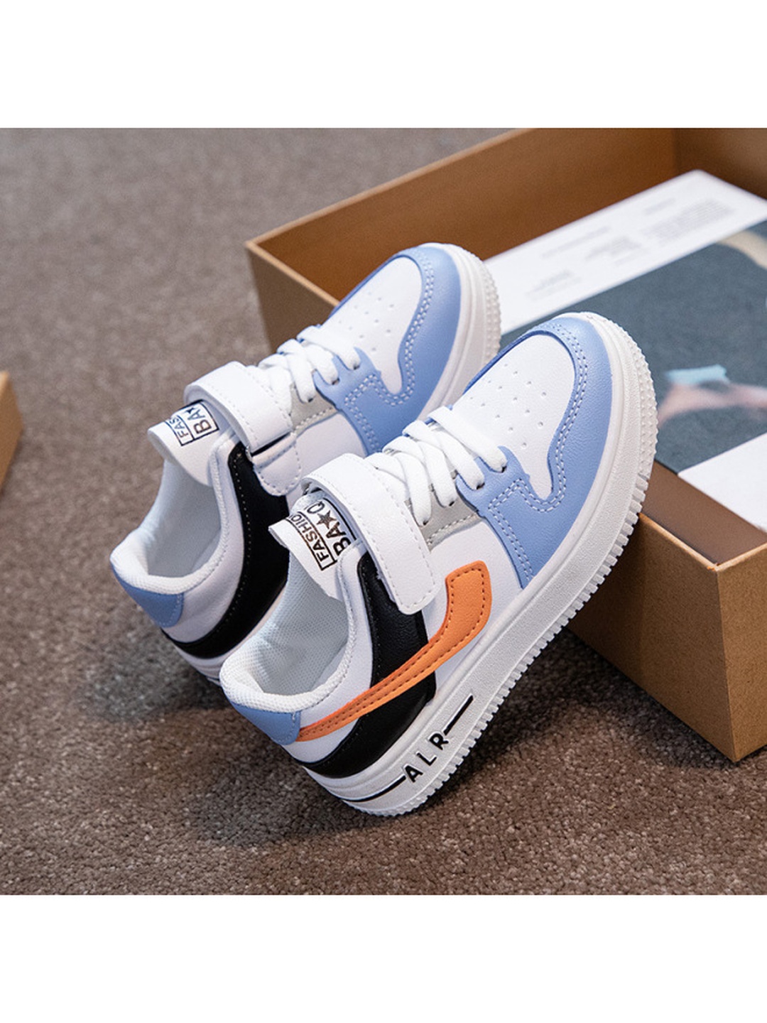 Color Block Hook and Loop Sneakers