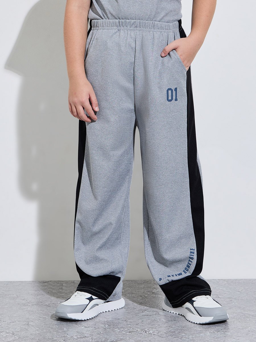 Teen Boys Grey Graphic Print Short Sleeves T-Shirt and Joggers Set