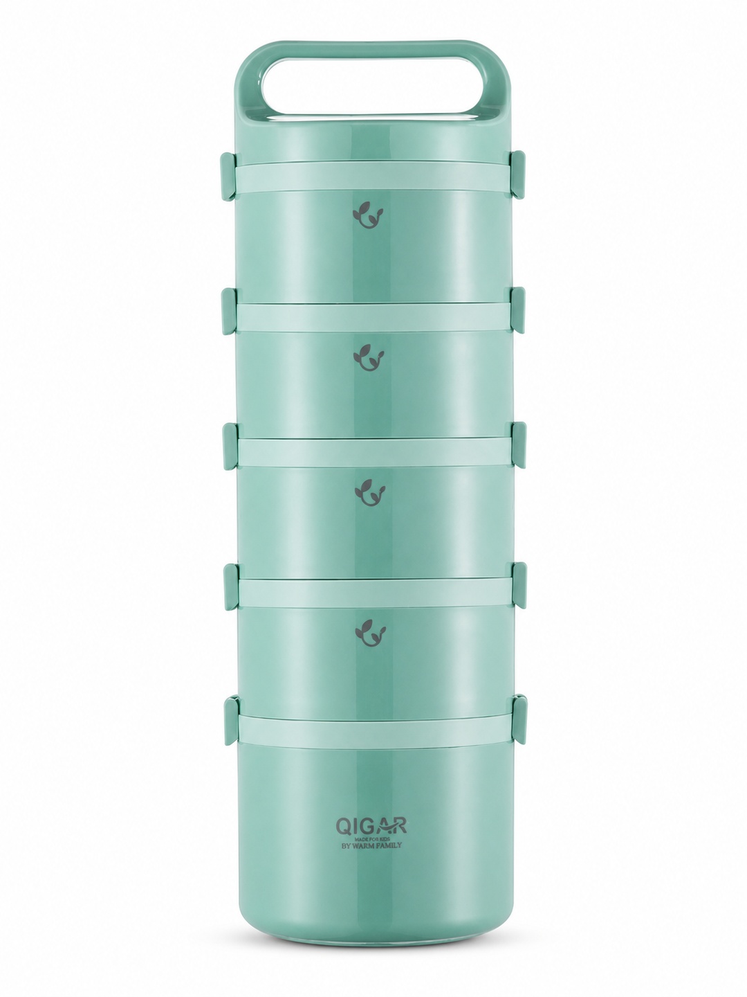 Green 5-Tier Insulated Stainless Steel Lunch Box Set 3650ml