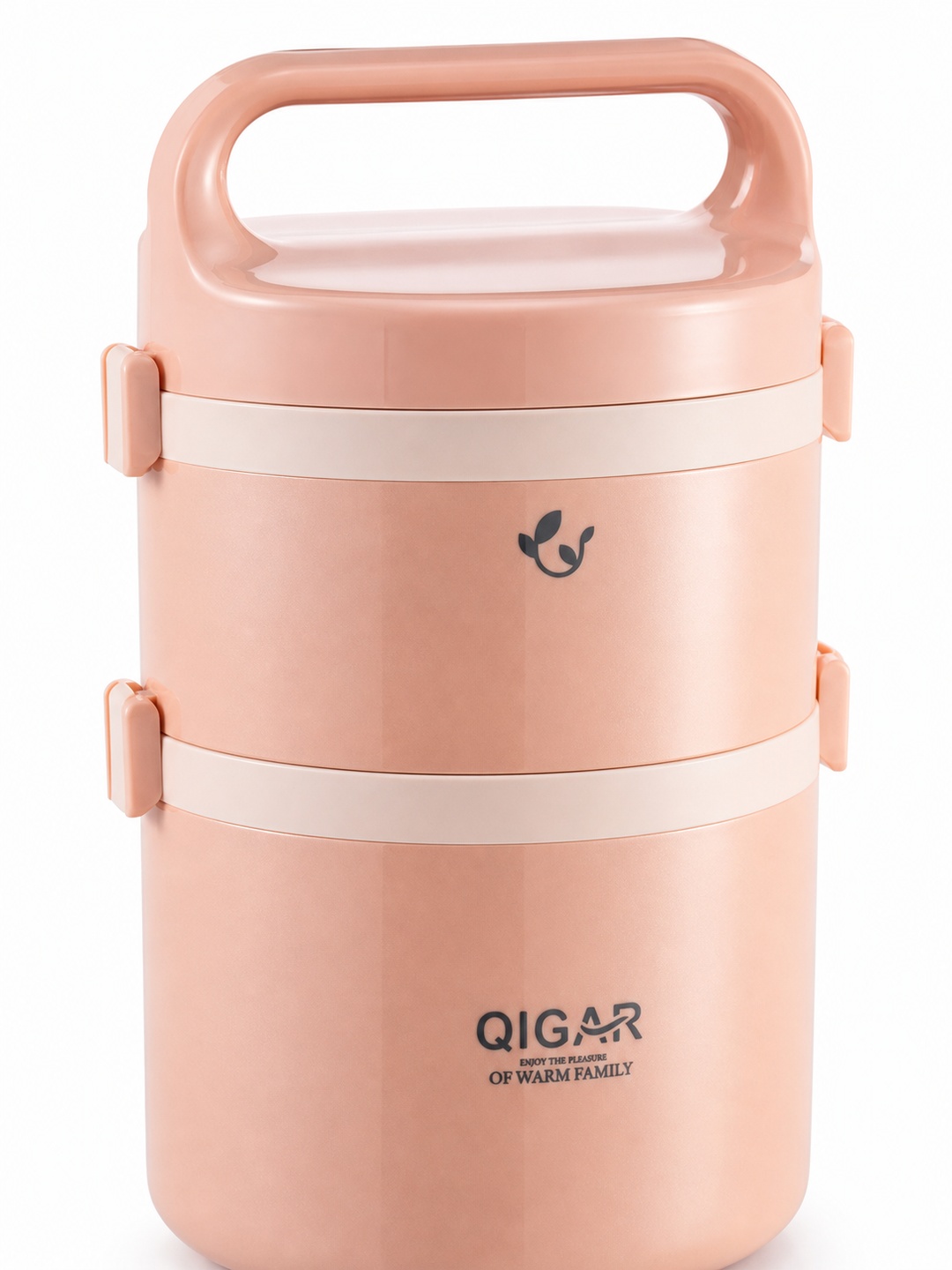 Pink 2-Tier Insulated Stainless Steel Lunch Box Set, 1850ml