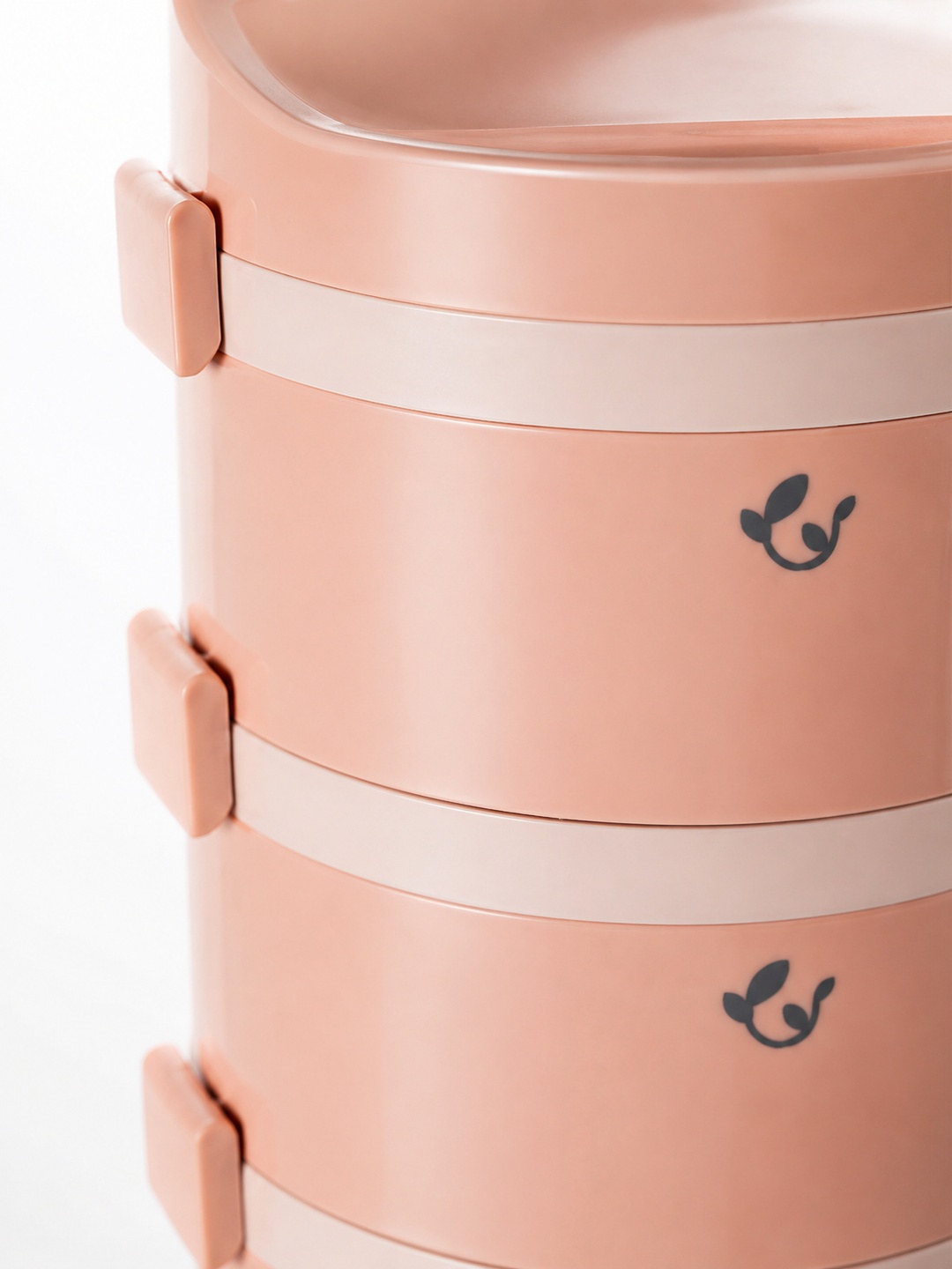 Pink 4-Tier 3050ml Stainless Steel Lunch Box with Bag and Cutlery
