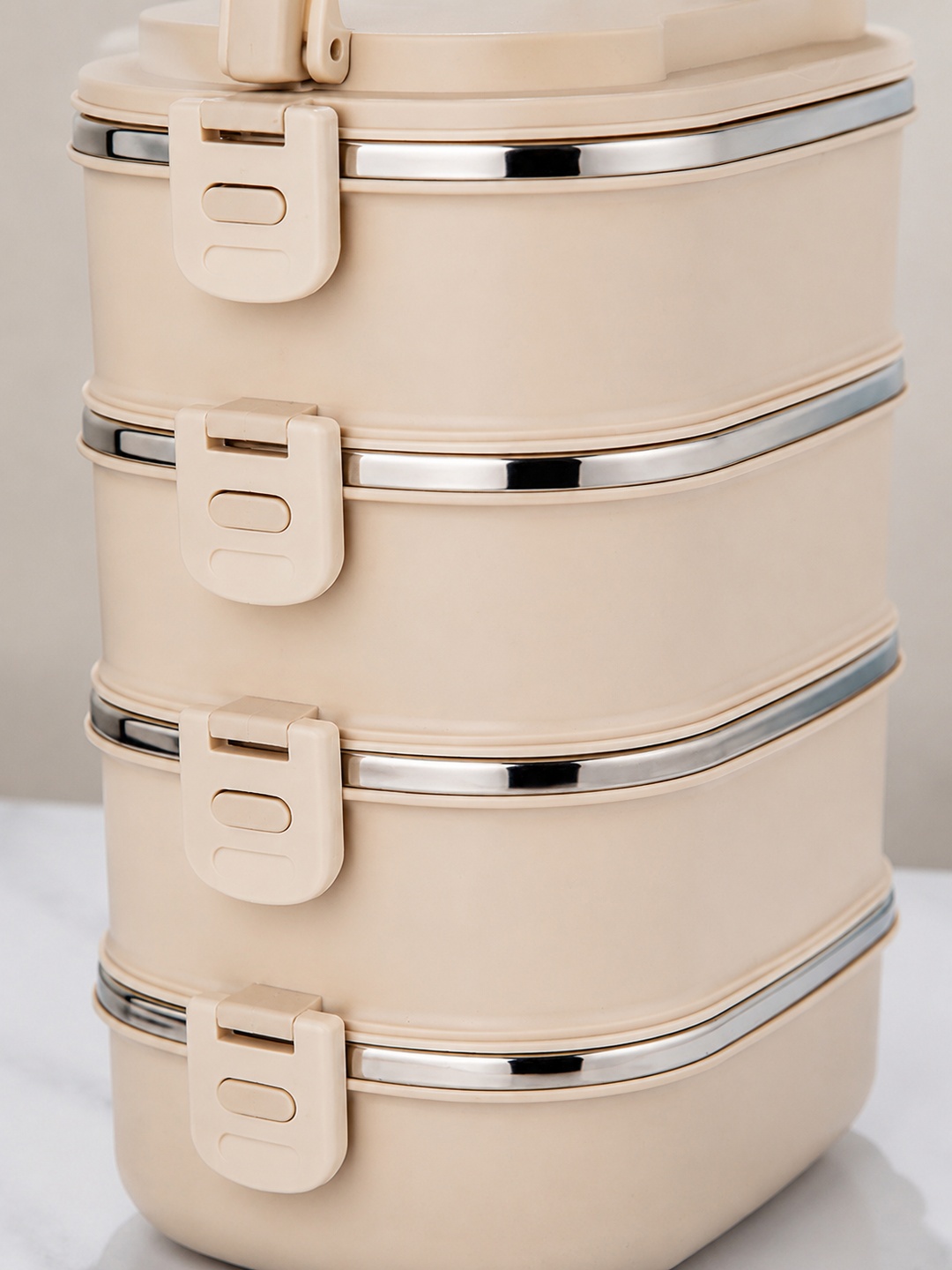 4-Tier 3600ml Stainless Steel Lunch Box with Spoon and Chopsticks