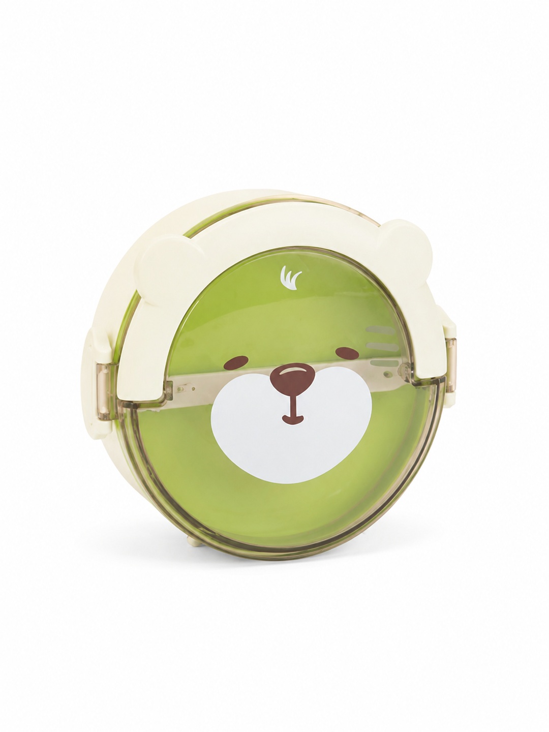 Round Green Bear Face Multi-Layer Lunch Box