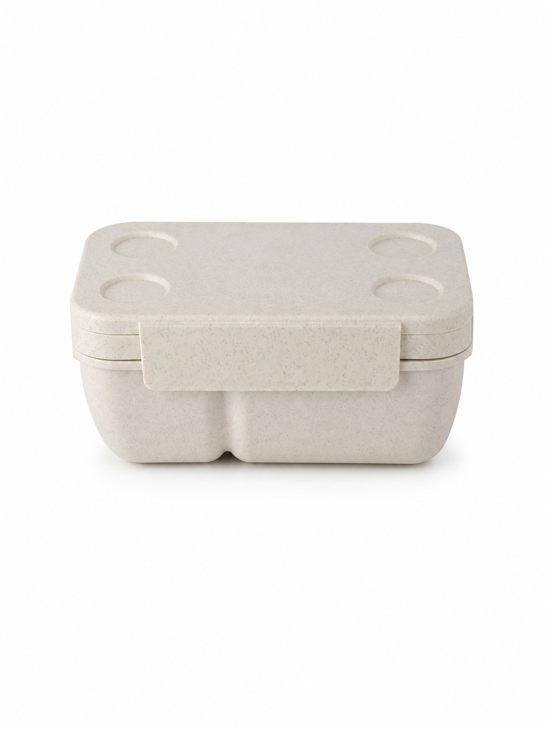 Wheat Straw Double-Layer Compartment Lunch Box, 960ml, Off-White