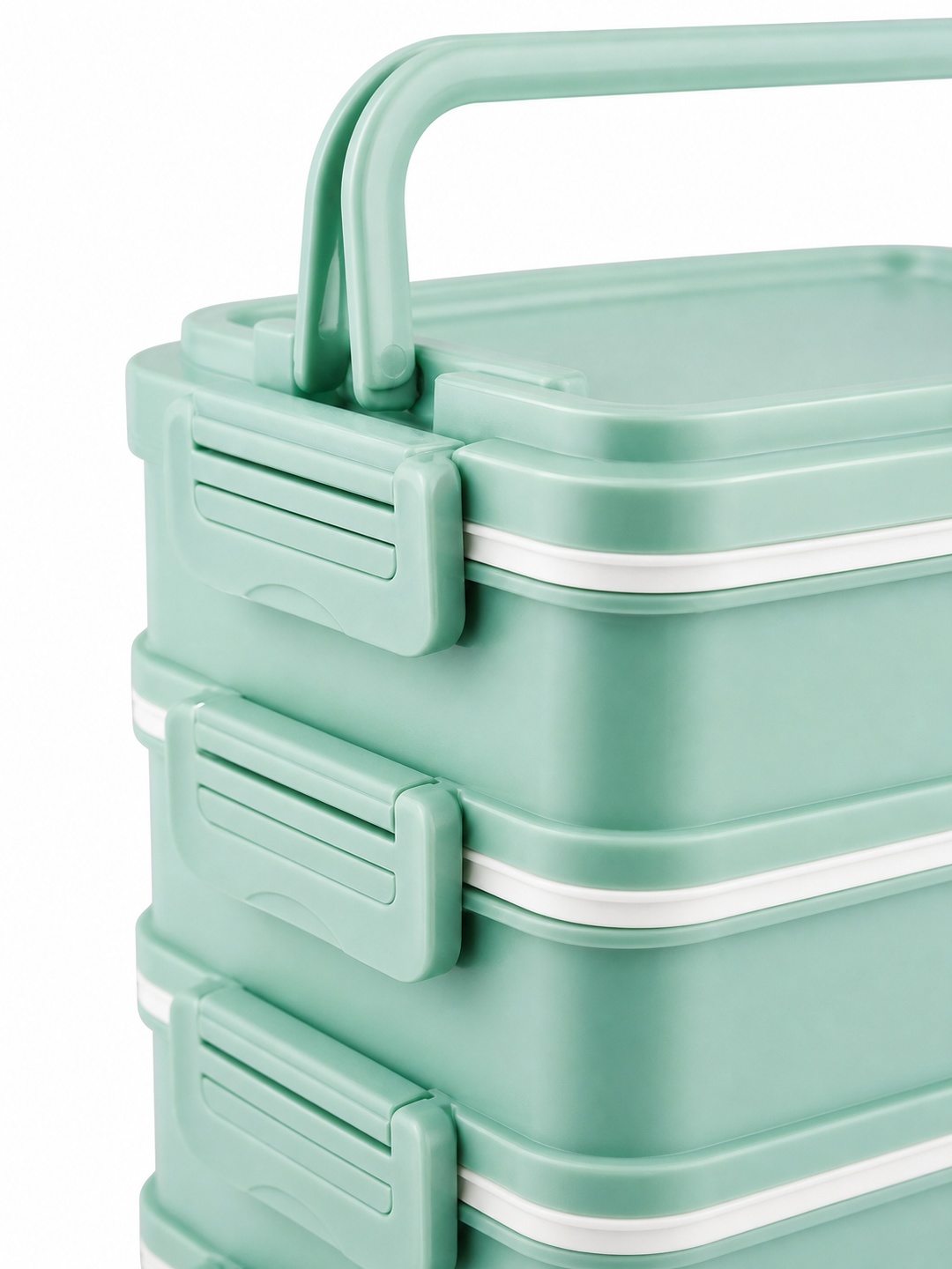 Green 5-Tier 4500ml Lunch Box with Spoon and Chopsticks