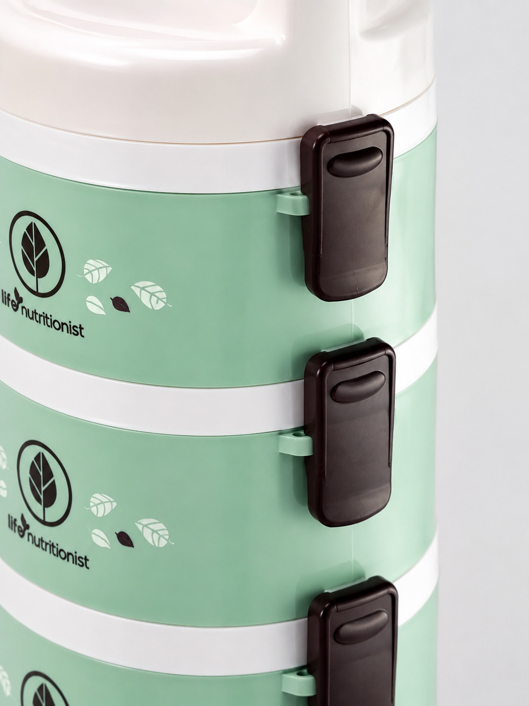 Green 5-Tier Insulated Lunch Box with Spoon and Chopsticks 3050ml