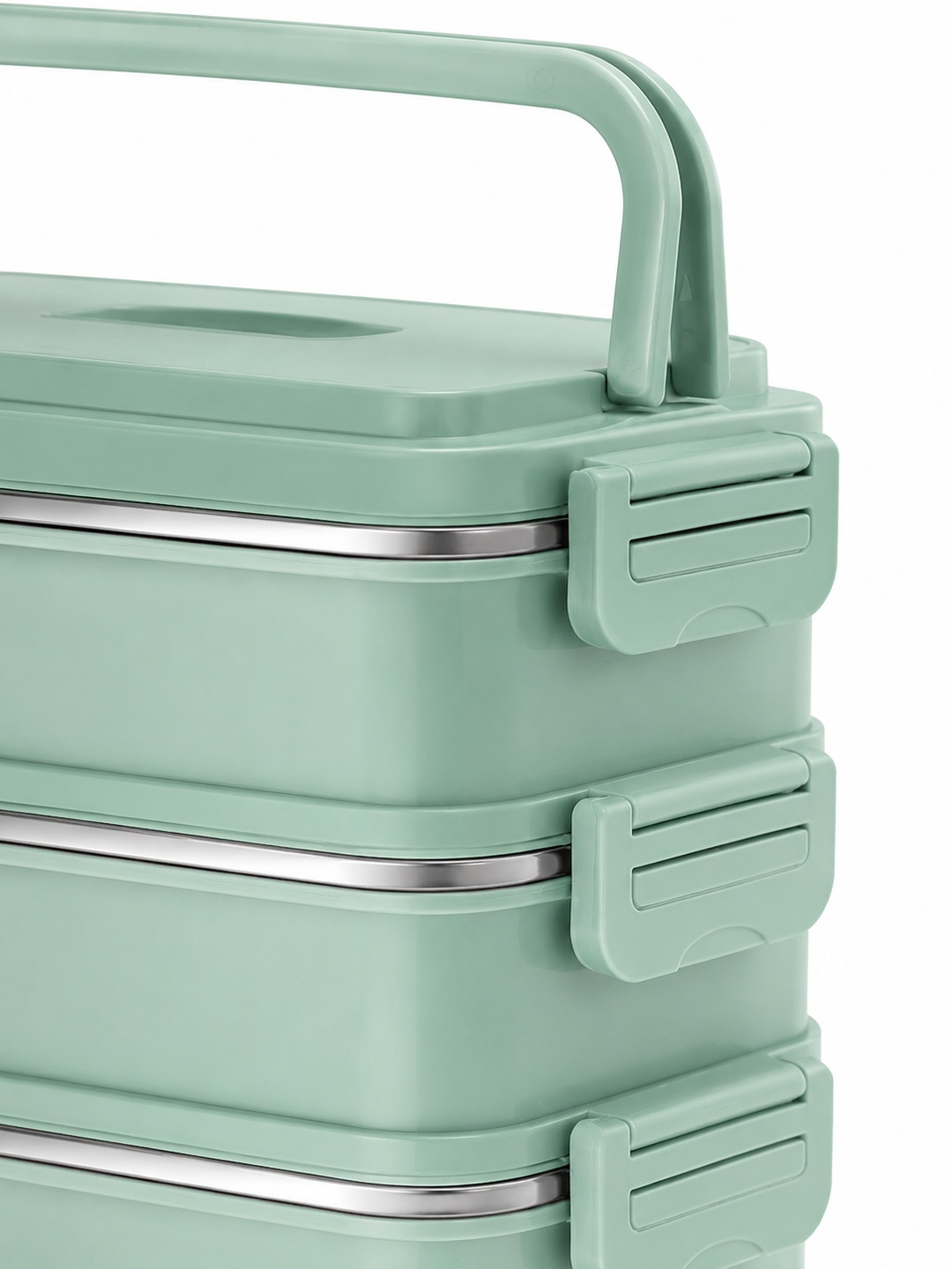 Green 3-Tier 2700ml Insulated Stainless Steel Lunch Box Set
