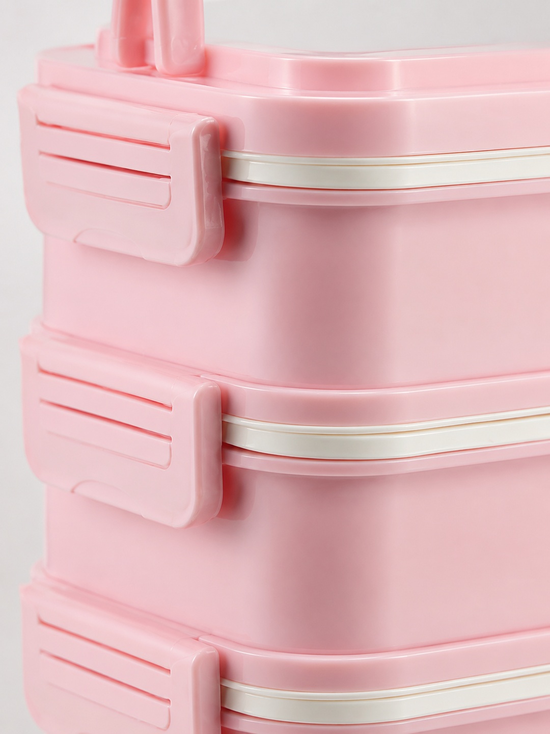 Pink 5-Tier 4500ml Insulated Lunch Box with Utensils and Bag