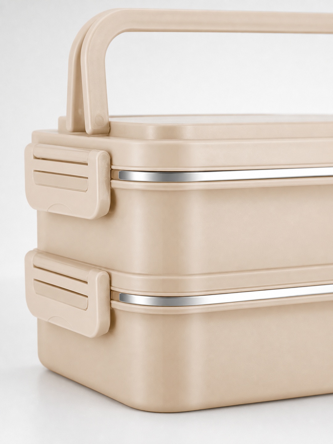 Khaki 1800ml 2-Tier Stainless Steel Lunch Box with Insulated Bag