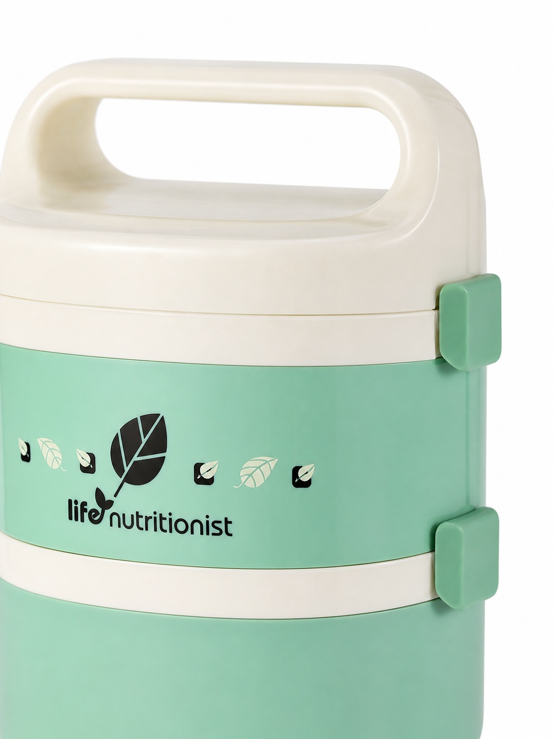 Green 2-Tier 1250ml Stainless Steel Lunch Box Set with Insulated Bag