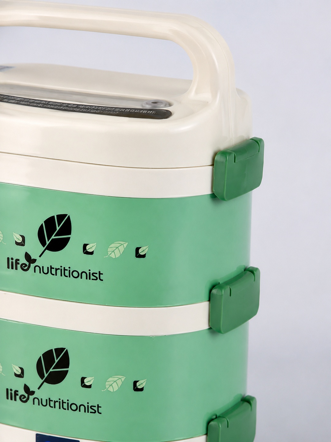 Green 3-Tier Stainless Steel Insulated Lunch Box Set, 1850ml