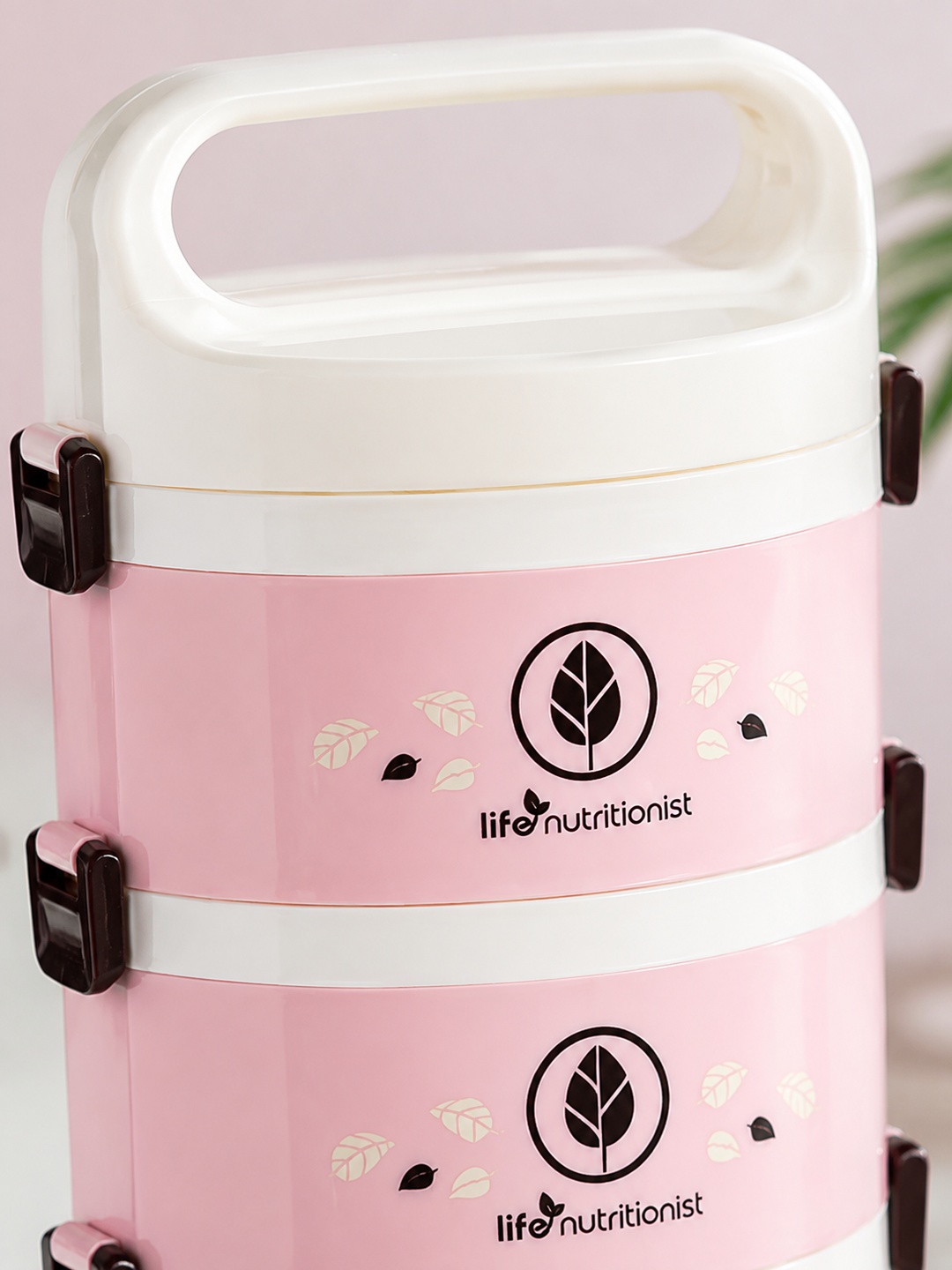 Pink 5-Tier 3050ml Lunch Box Set with Utensils and Insulated Bag