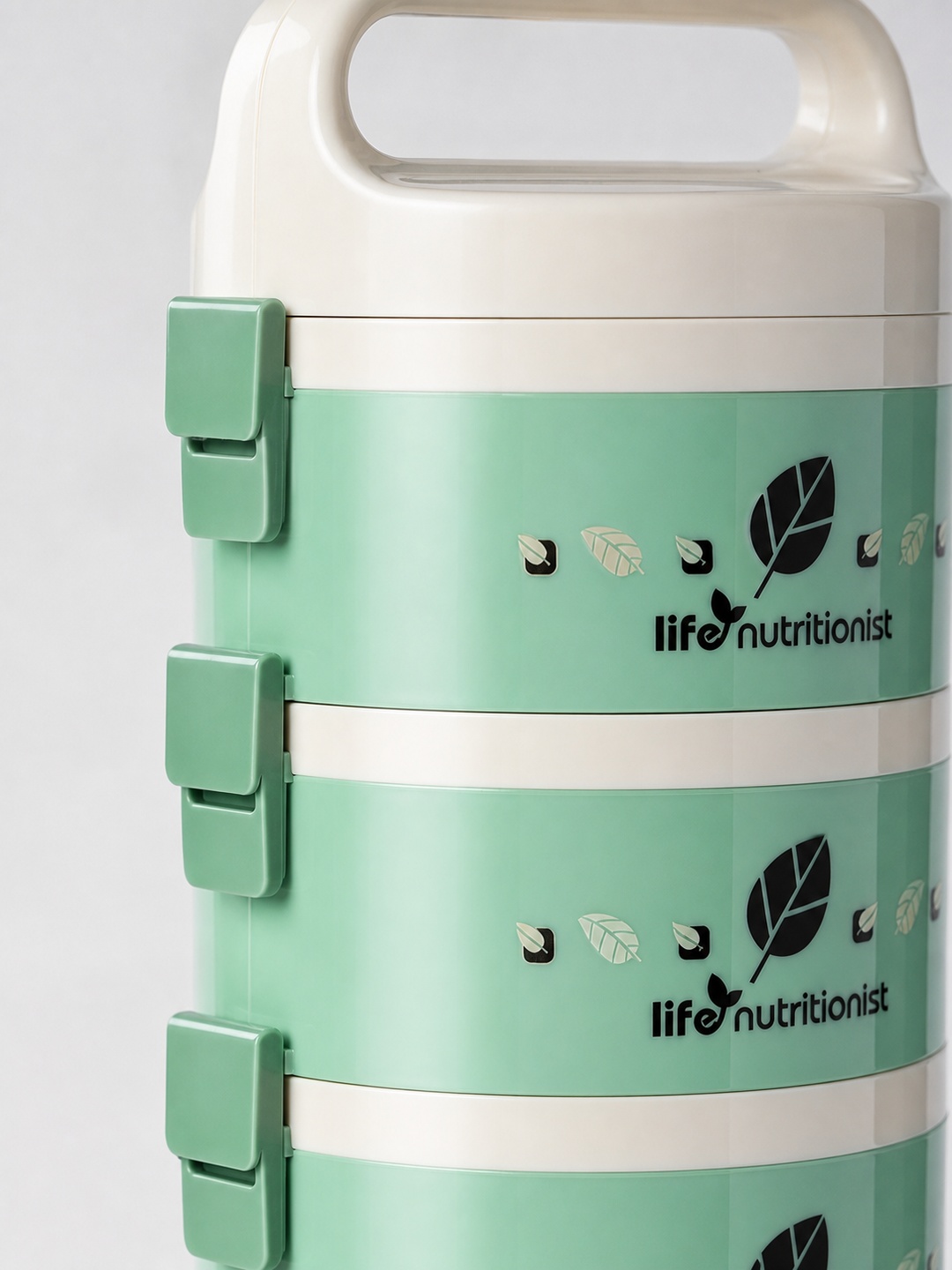 Green 5-Tier Stainless Steel Insulated Lunch Box Set with Bag