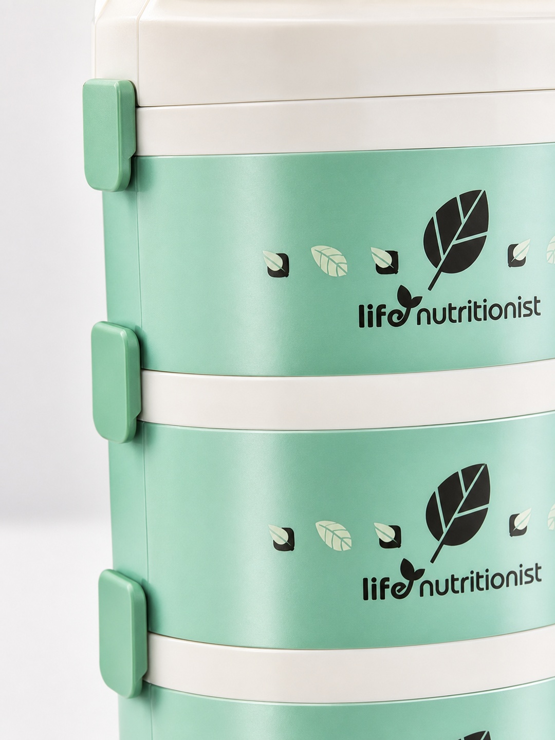 Green 5-Tier 3050ml Stainless Steel Lunch Box with Utensils