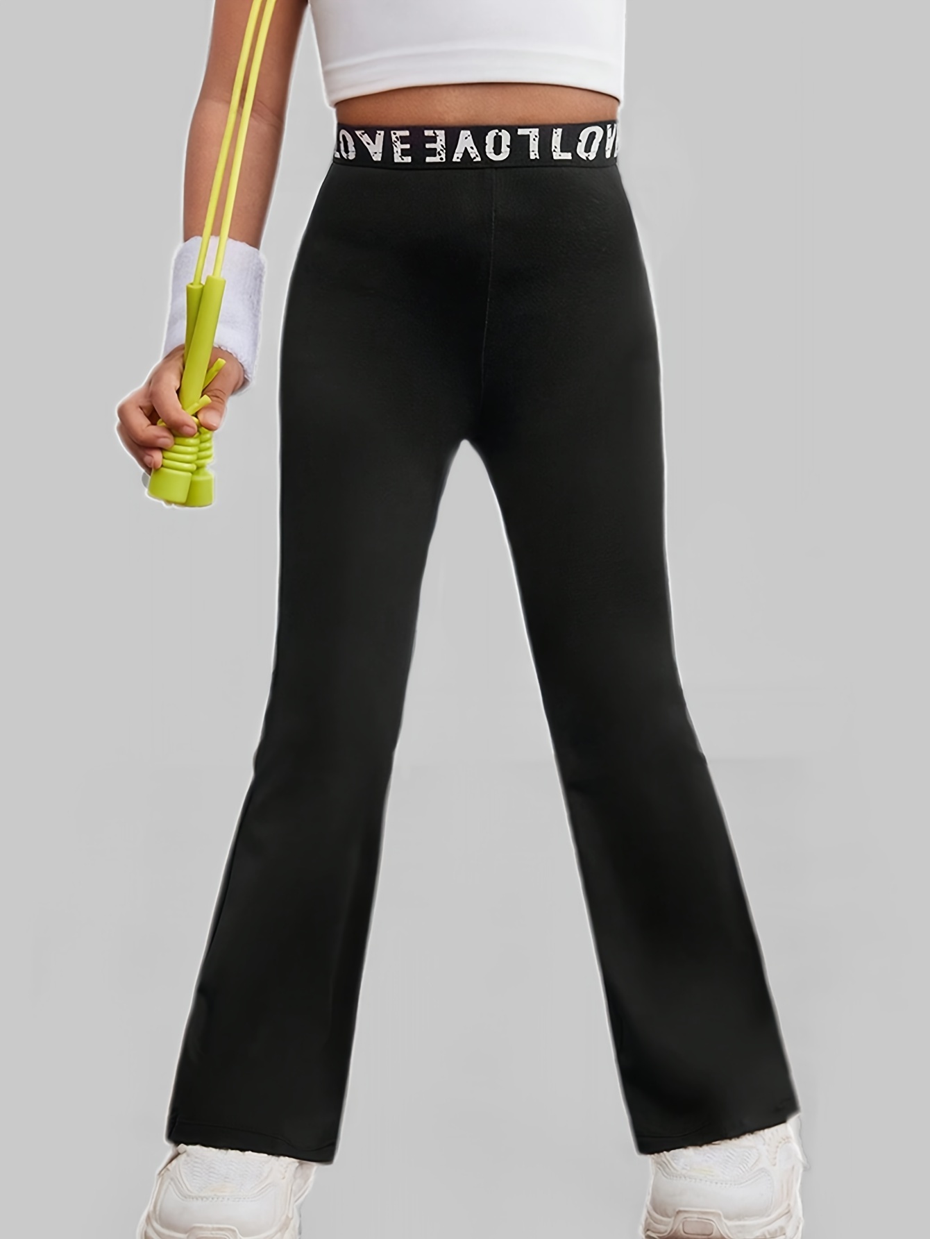 Black Slogan Anti Fit Pants