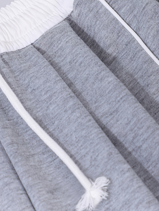 Grey Side Stripe Regular Pants